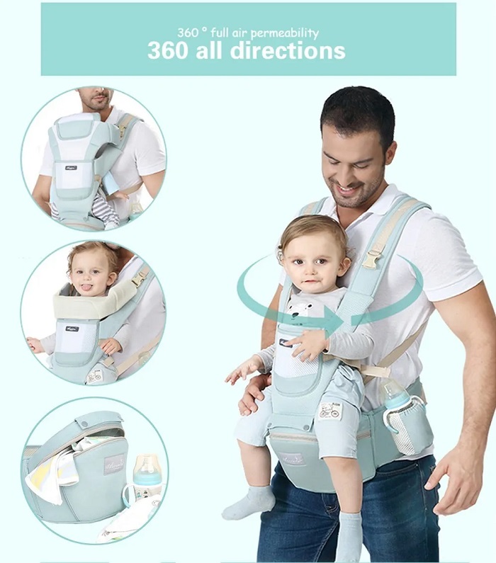 Mochila porta bebe online con asiento