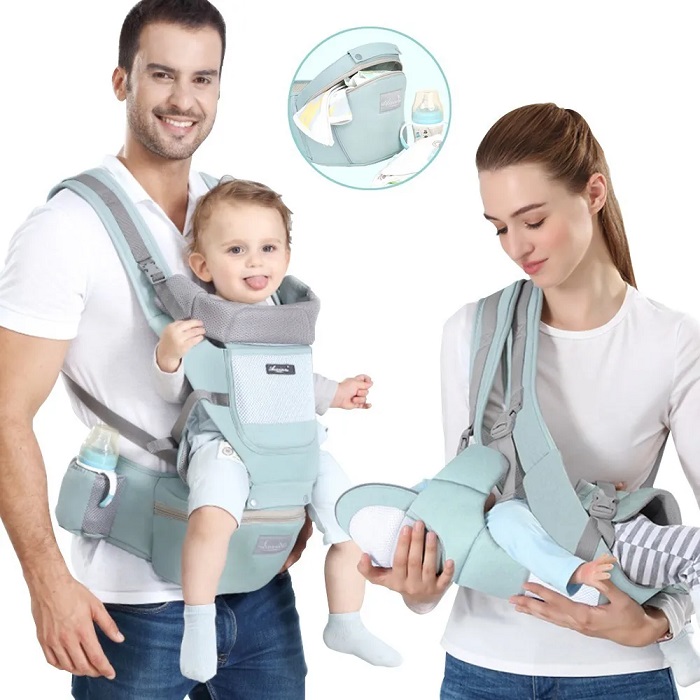 Mochila porta bebés ergonómica Verde