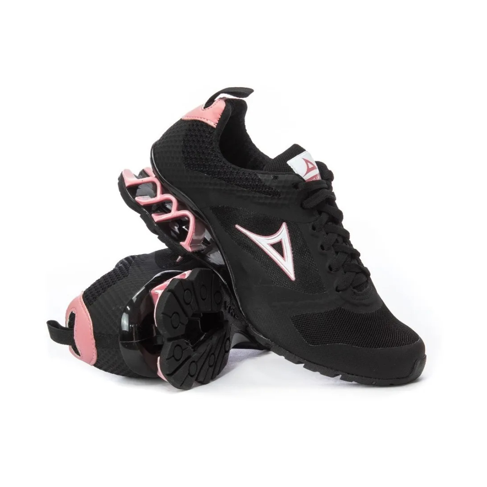 Tenis Running Mujer Pirma 4501 Negro Rosa