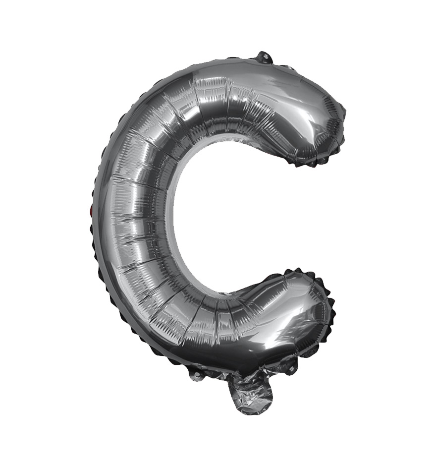 Globos de letra c  de papel de aluminio de 14 pulgadas oro plata rose gold azul rey fuchsia