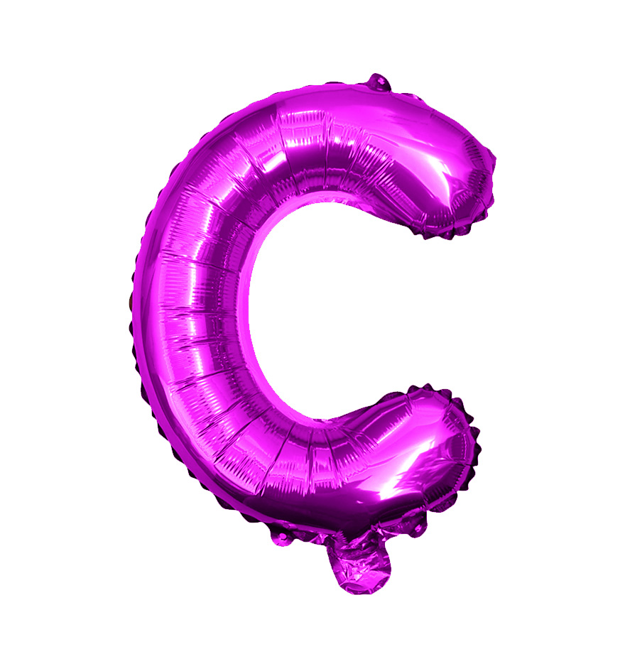 Globos de letra c  de papel de aluminio de 14 pulgadas oro plata rose gold azul rey fuchsia