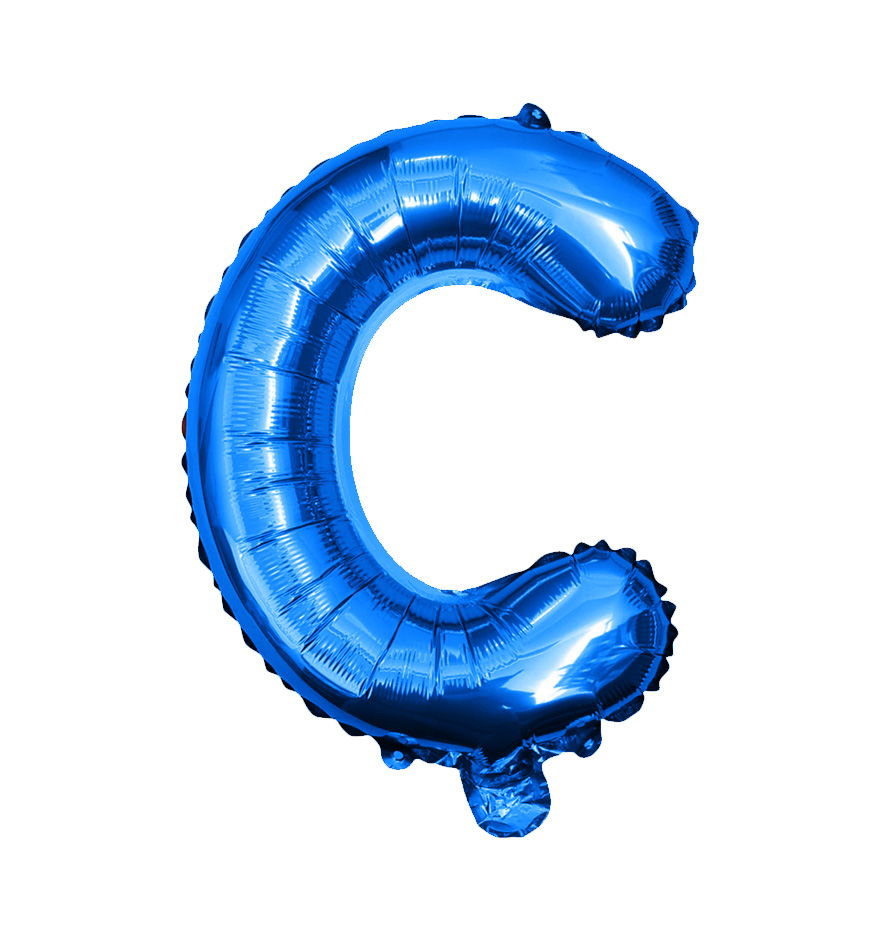 Globos de letra c  de papel de aluminio de 14 pulgadas oro plata rose gold azul rey fuchsia