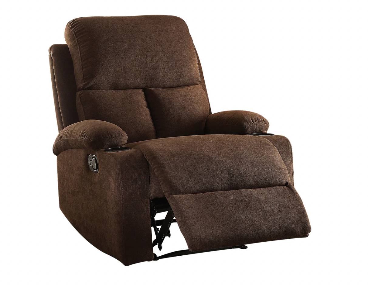 Reclinable Reposet De Tela Brady Color Chocolate