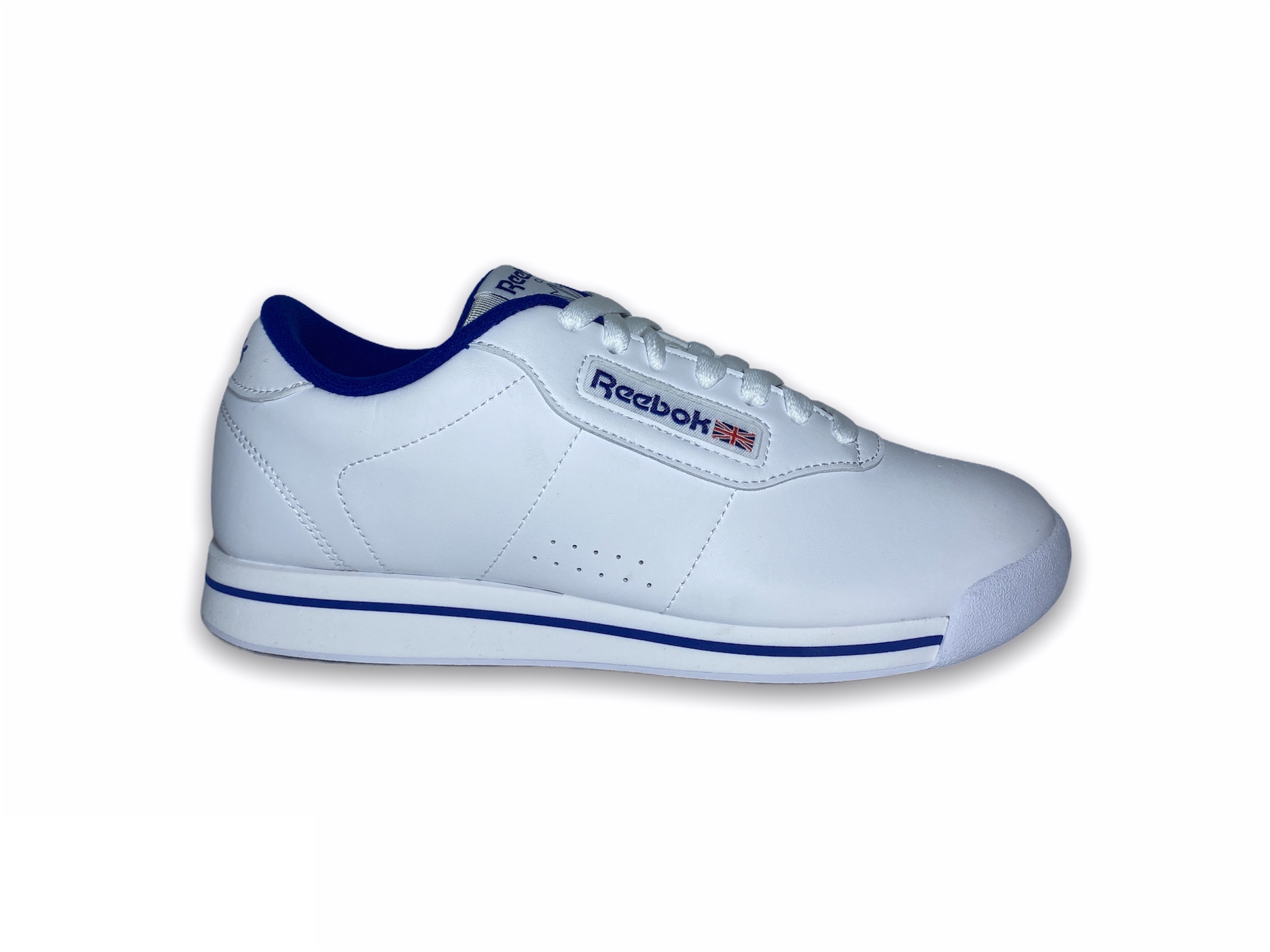 Reebok blancas y azules online