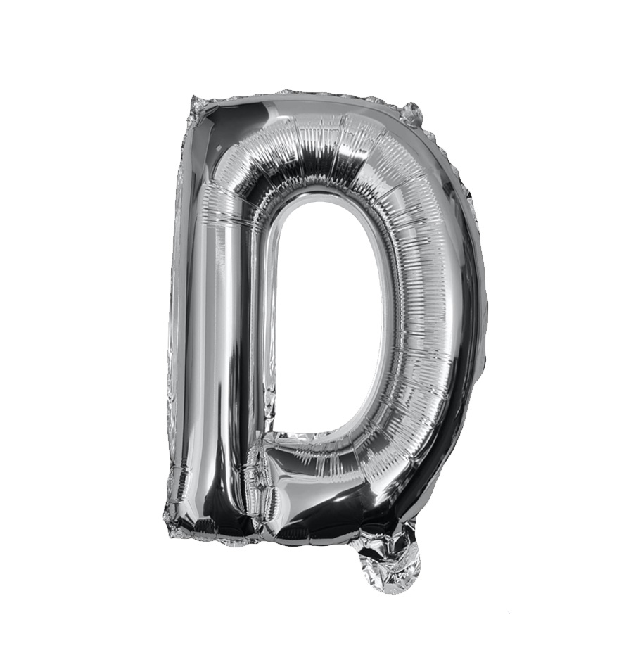 Globos de letra d de papel de aluminio de 14 pulgadas oro plata rose gold azul rey fuchsia