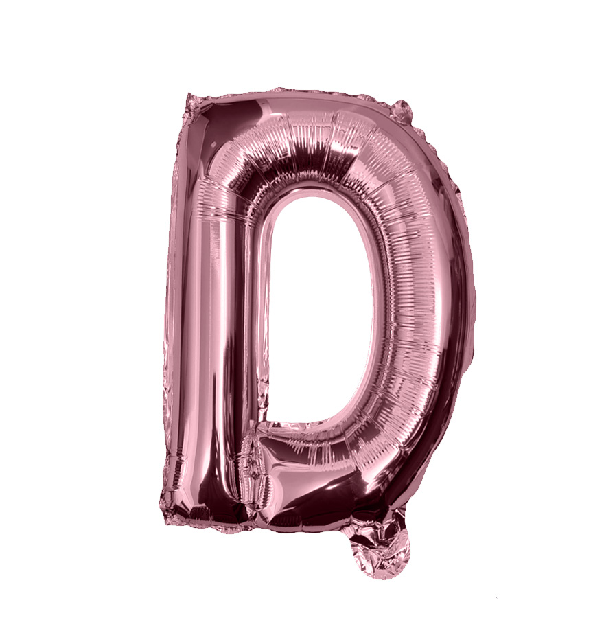 Globos de letra d de papel de aluminio de 14 pulgadas oro plata rose gold azul rey fuchsia