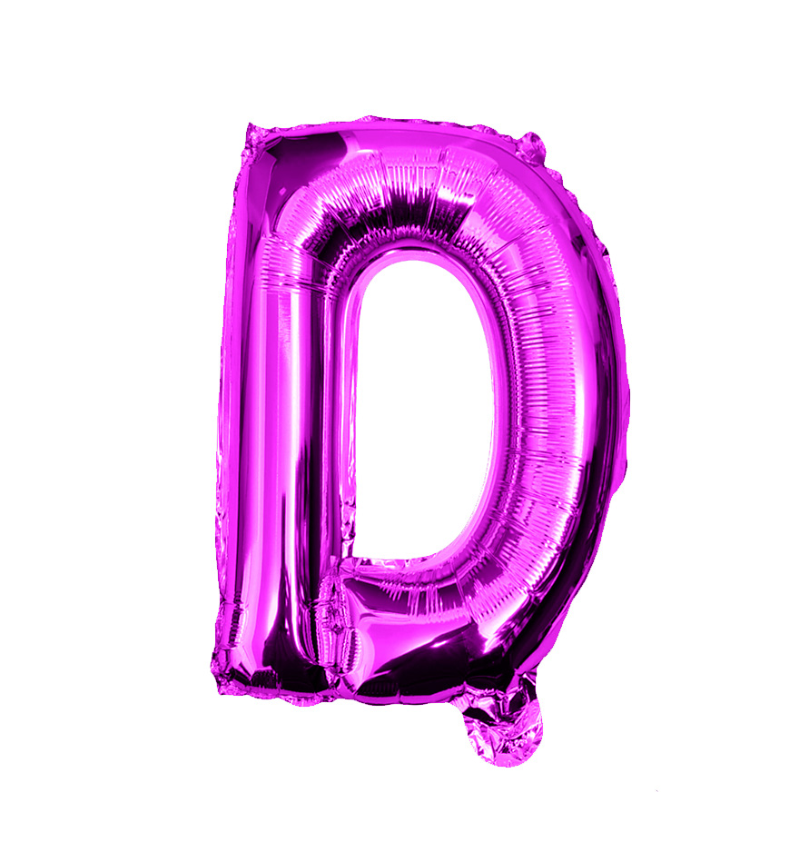 Globos de letra d de papel de aluminio de 14 pulgadas oro plata rose gold azul rey fuchsia