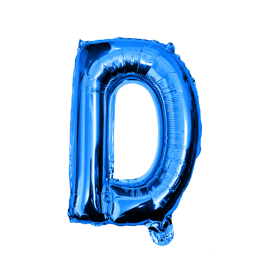 Globos de letra d de papel de aluminio de 14 pulgadas oro plata rose gold azul rey fuchsia