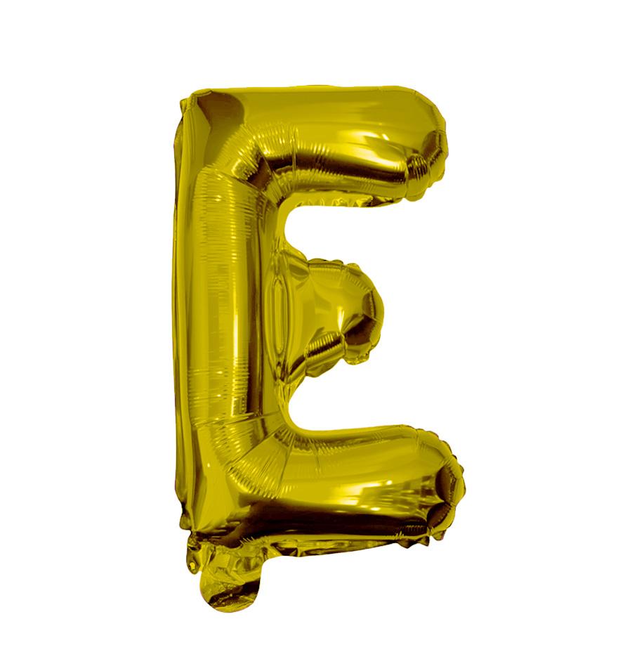 Globos de letra e  de papel de aluminio de 14 pulgadas oro plata rose gold azul rey fuchsia 