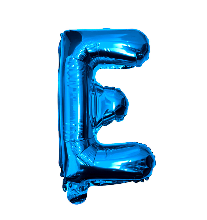 Globos de letra e  de papel de aluminio de 14 pulgadas oro plata rose gold azul rey fuchsia 