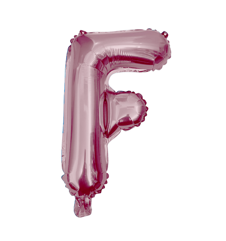 Globos de letra f  de papel de aluminio de 14 pulgadas oro plata rose gold azul rey fuchsia 