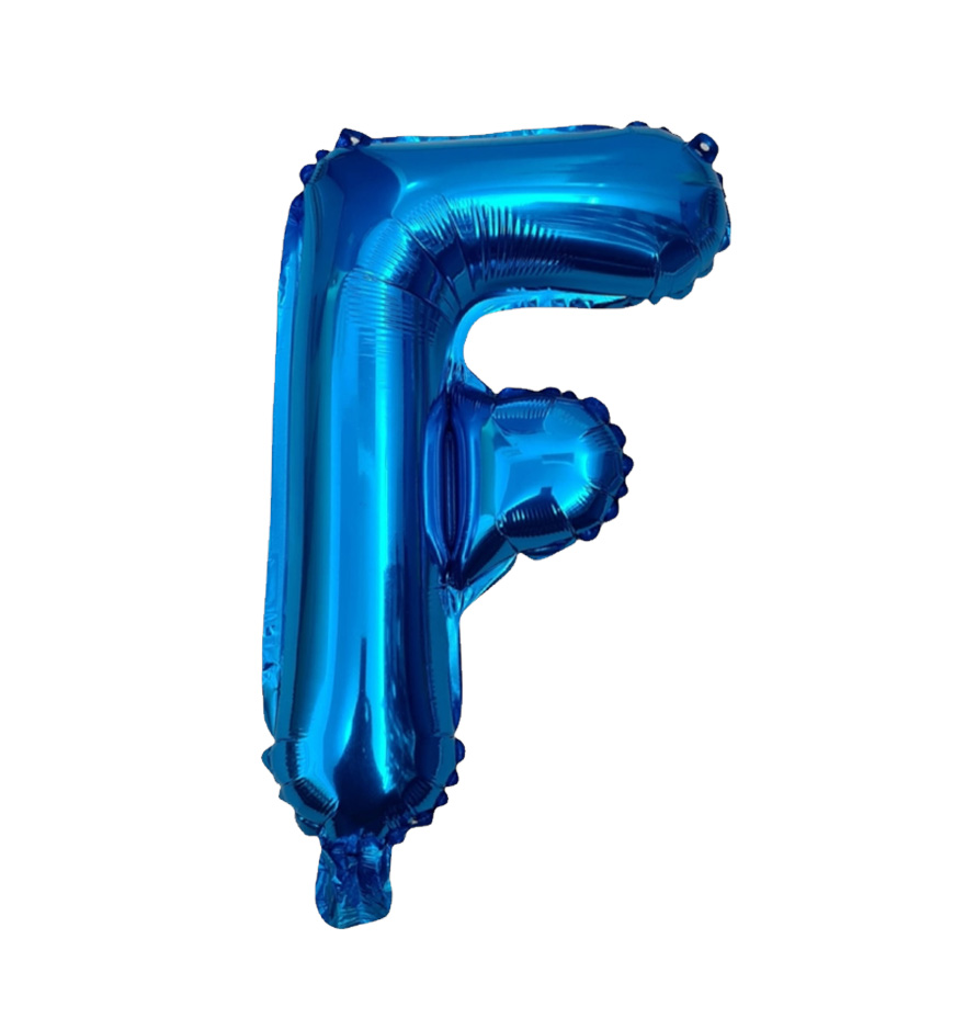 Globos de letra f  de papel de aluminio de 14 pulgadas oro plata rose gold azul rey fuchsia 