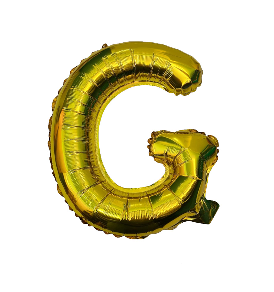 Globos de letra g  de papel de aluminio de 14 pulgadas oro plata rose gold azul rey fuchsia