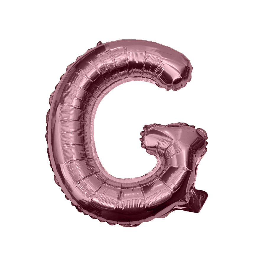 Globos de letra g  de papel de aluminio de 14 pulgadas oro plata rose gold azul rey fuchsia