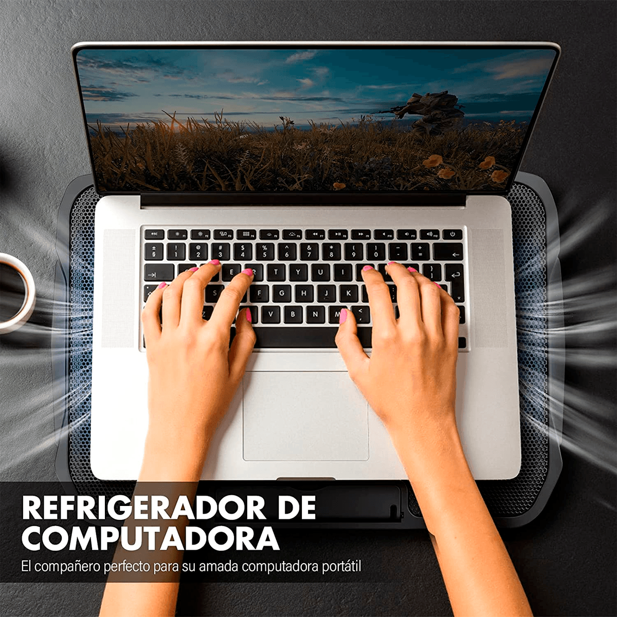 Ventilador para Laptop, Enfriador para Laptop Base De Refrigeración para Ordenador Portatil