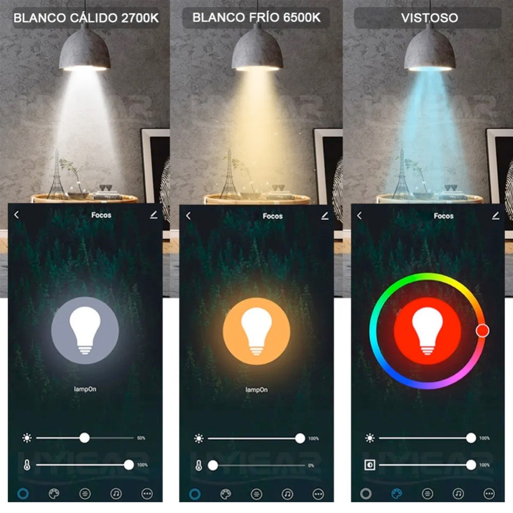 Foco Led Rgb Wifi Inteligente Compatible Con Alexa Y Google