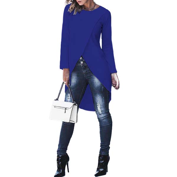 Blusa con cola de pato cruzada
