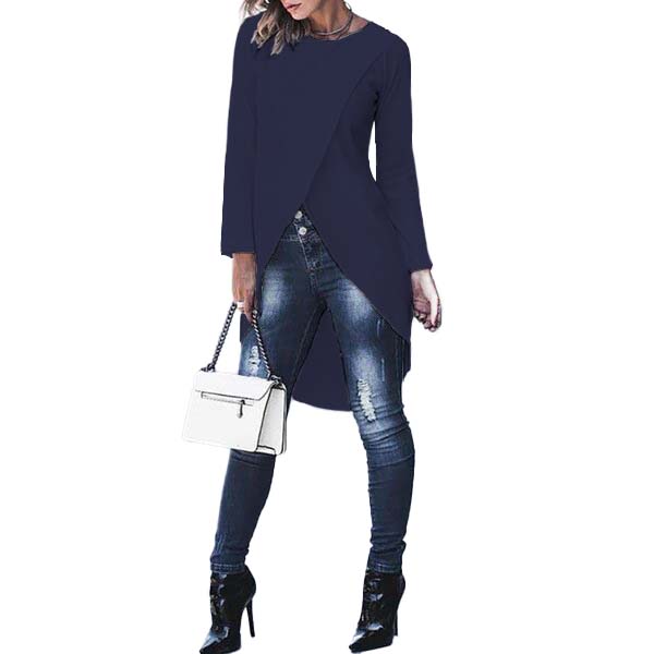 Blusa con cola de pato cruzada