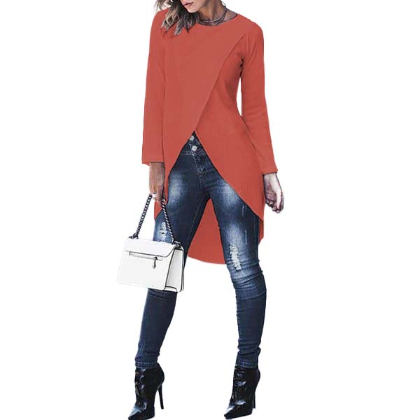 Blusa con cola de pato cruzada