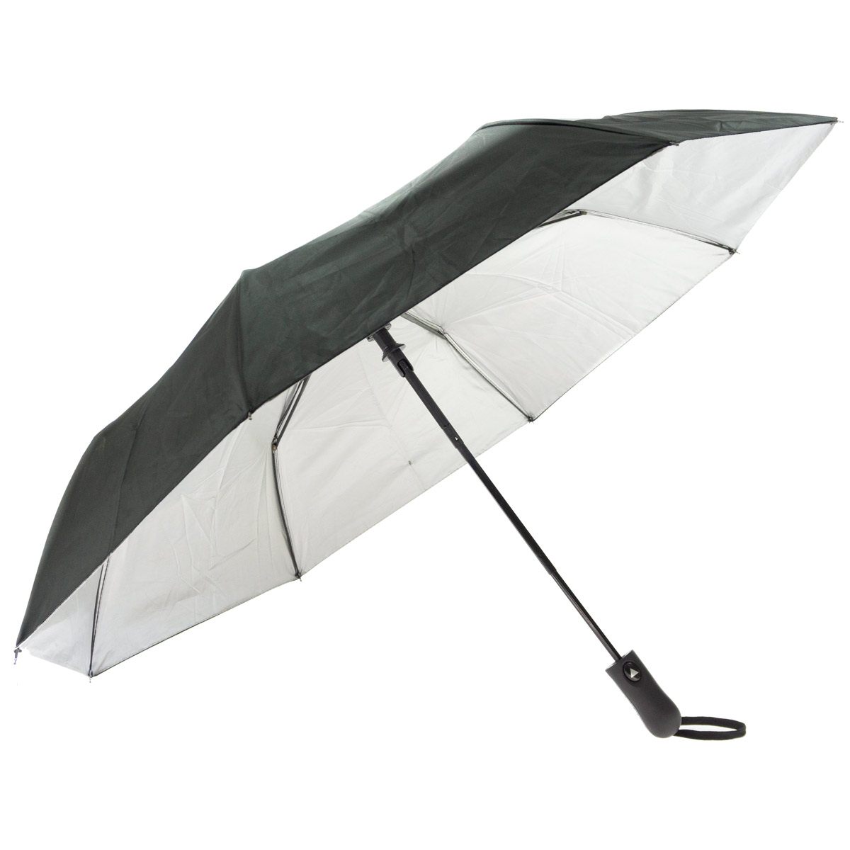 PARAGUAS SOMBRILLA  AUTOMATICO RETRACTIL DE BOLSILLO DOBLE CAPA CON PROTECCIÓN ANTI RAYOS UV -  COLOR NEGRO J CALLI