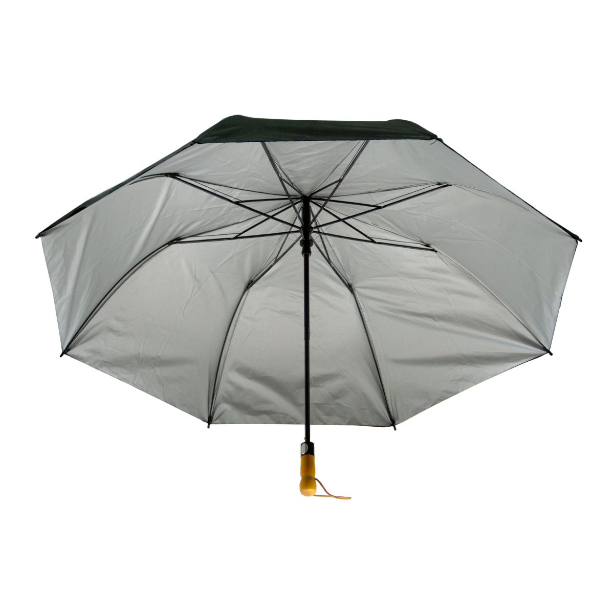 PARAGUAS SOMBRILLA RETRACTIL,MACANA DOBLE, TELA NEGRA CON SILVER, PROTECCIÓN UV DOBLE CAPA, MANGO DE MADERA J CALLI