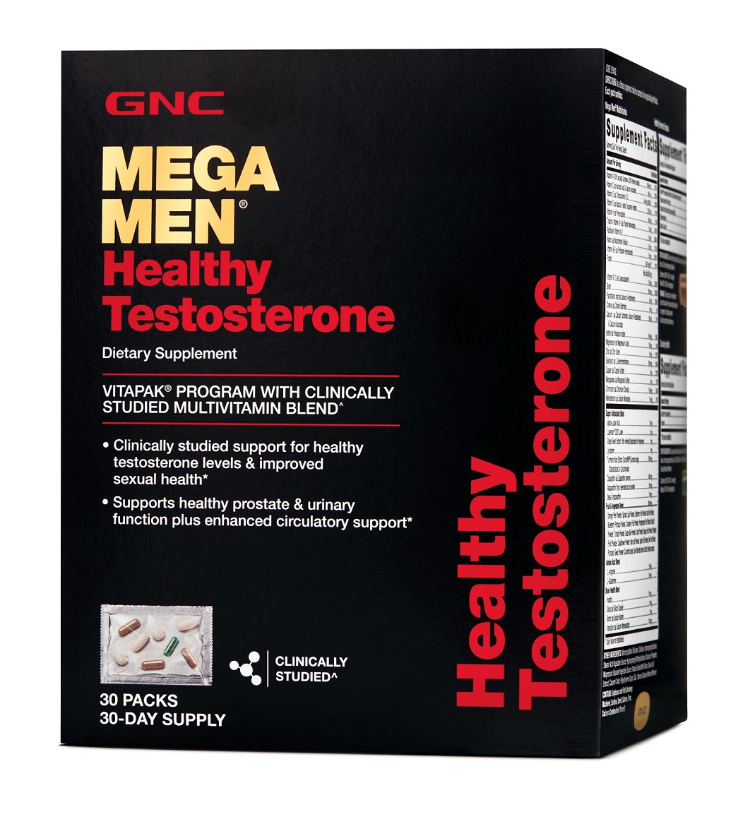 GNC Healthy Testosterone 30 Vitapak Multivitaminico Testosterona 30 dias