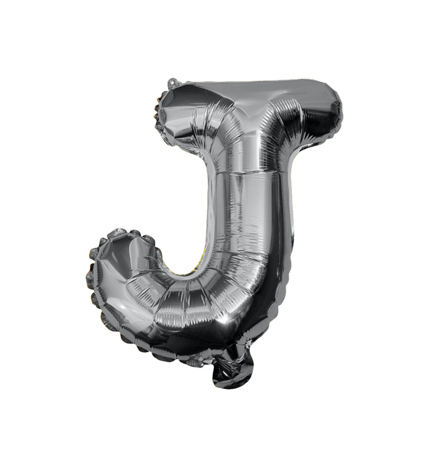 Globos de letra j de papel de aluminio de 14 pulgadas oro plata rose gold azul rey fuchsia