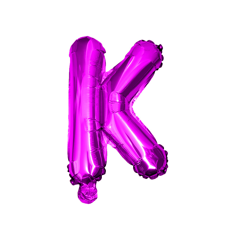 Globos de letra k  de papel de aluminio de 14 pulgadas oro plata rose gold azul rey fuchsia 