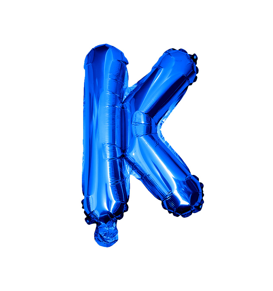 Globos de letra k  de papel de aluminio de 14 pulgadas oro plata rose gold azul rey fuchsia 