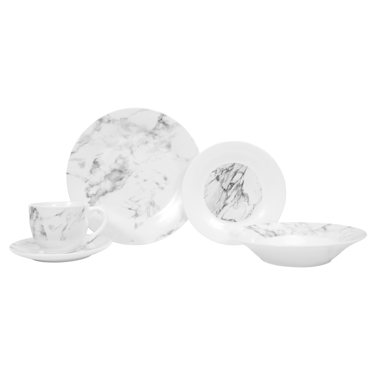 Vajilla de Porcelana Crown Baccara GRAYMINE 20 piezas