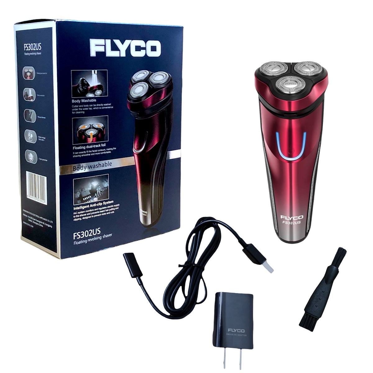 Afeitadora eléctrica para hombres FLYCO Wet  Dry Eléctrica