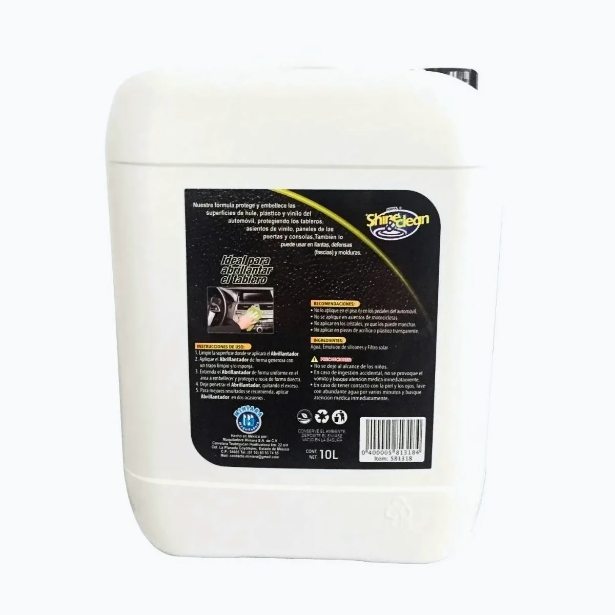 Abrillantador Shine And Clean 581318 Contenido 10 Litros CST