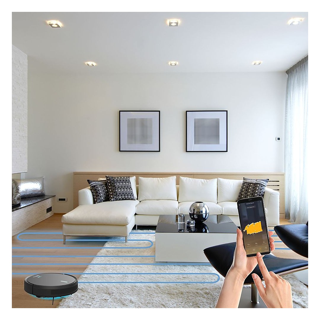 Aspiradora Ionvac Ultra Clean-con Mapeo Inteligente Y Luz Uv Desinfectante Negro