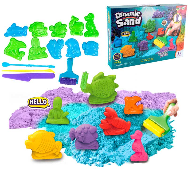 Arena Mágica Moldea Magic Sand Niños  , mar pastel de 750g