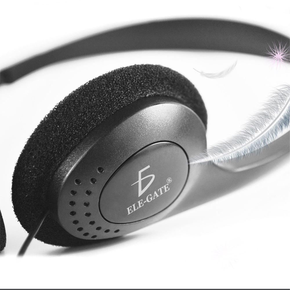Audífonos De Diadema Con Micrófono 3.5mm Ele-Gate DM08 Color Negro