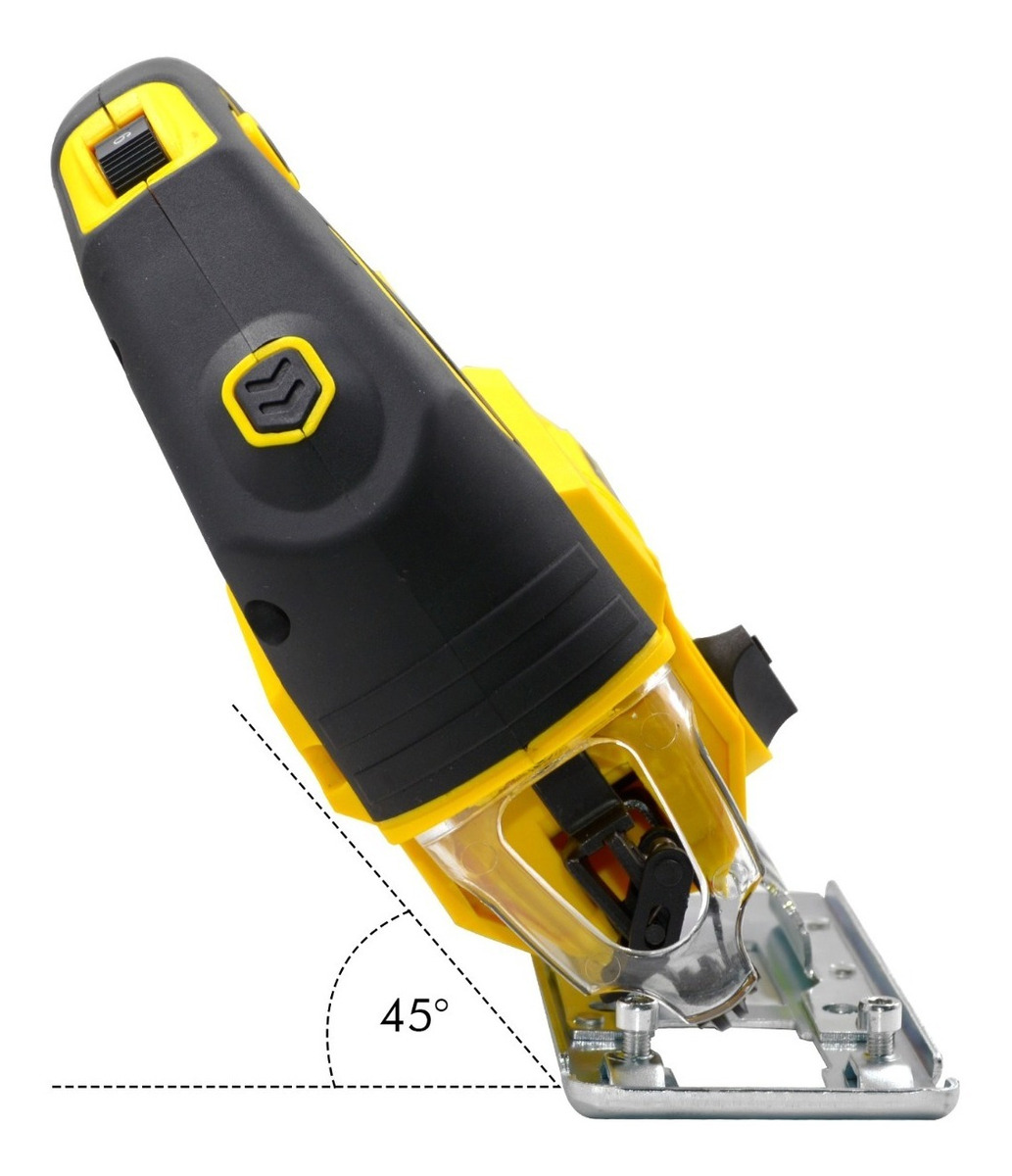 Sierra Caladora 6 Velocidades 710 W Guia de Corte 3000 Rpm Luz Led + Kit Seguetas