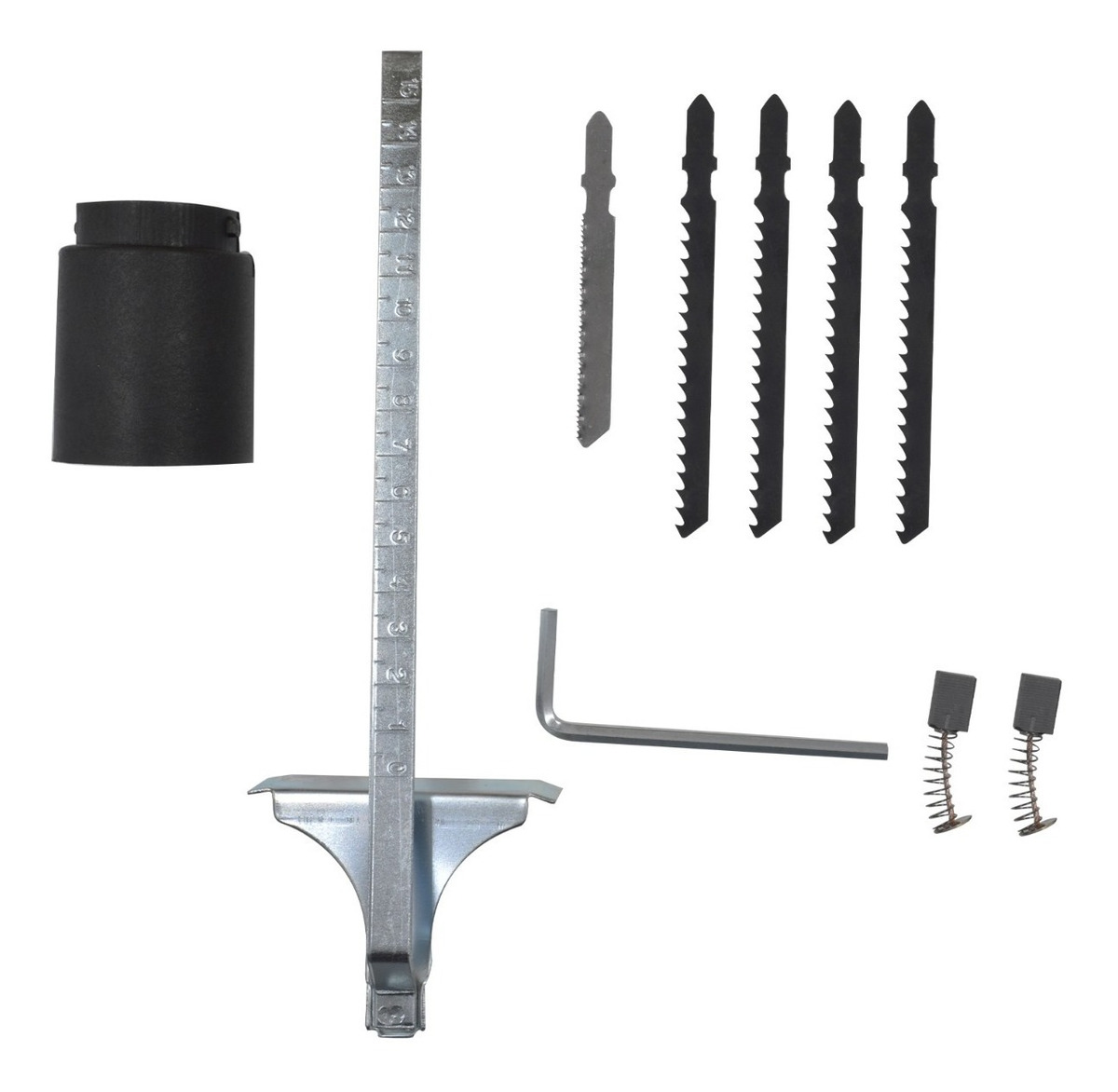 Sierra Caladora 6 Velocidades 710 W Guia de Corte 3000 Rpm Luz Led + Kit Seguetas