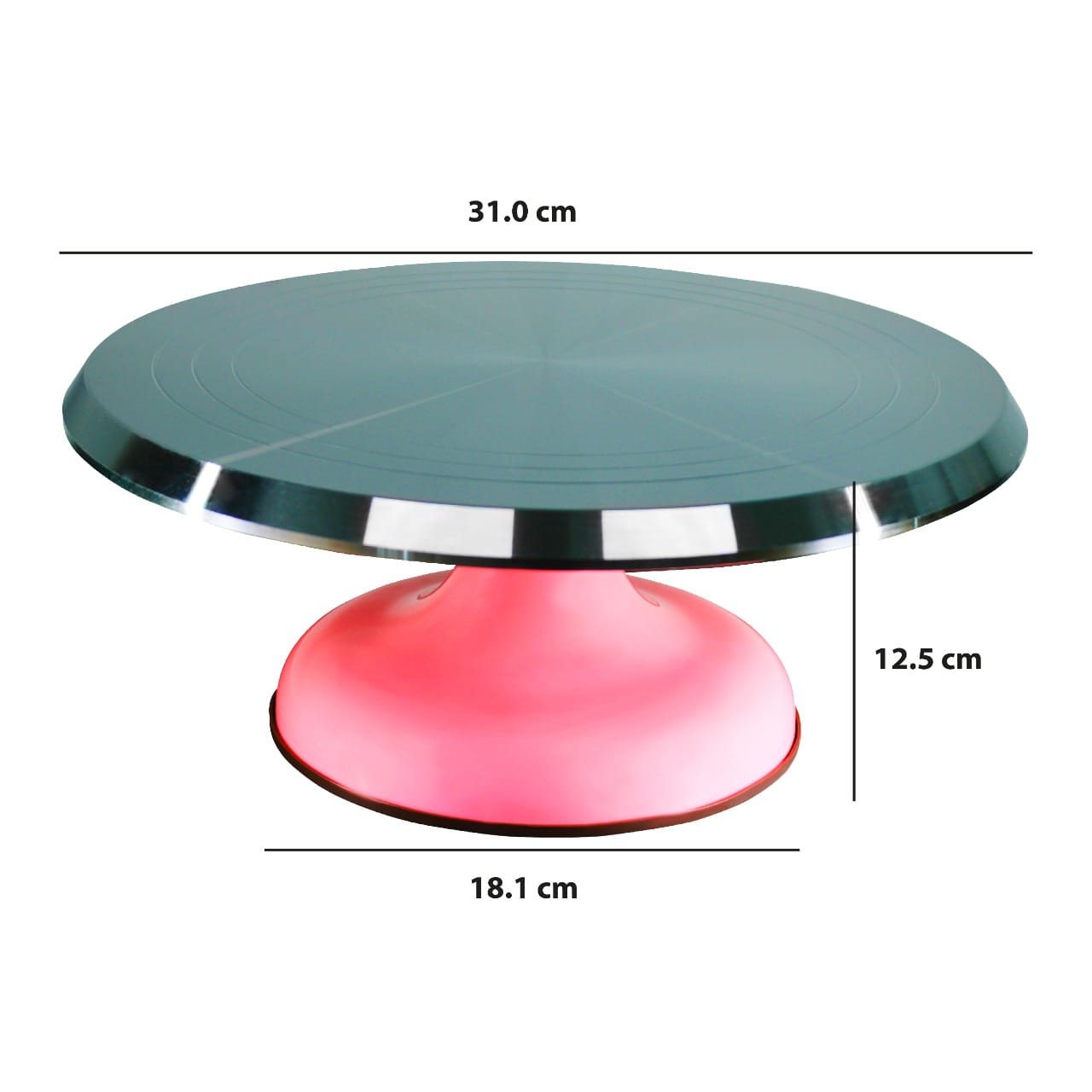 Base Giratoria Para Decorar Pasteles Profesional Acero Inox ROSA