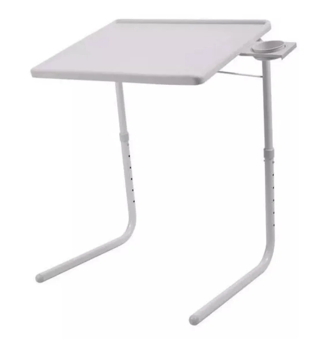 Mesa Plegable Portatil Table Mate TV Ajustable a 6 Alturas con Porta Vaso