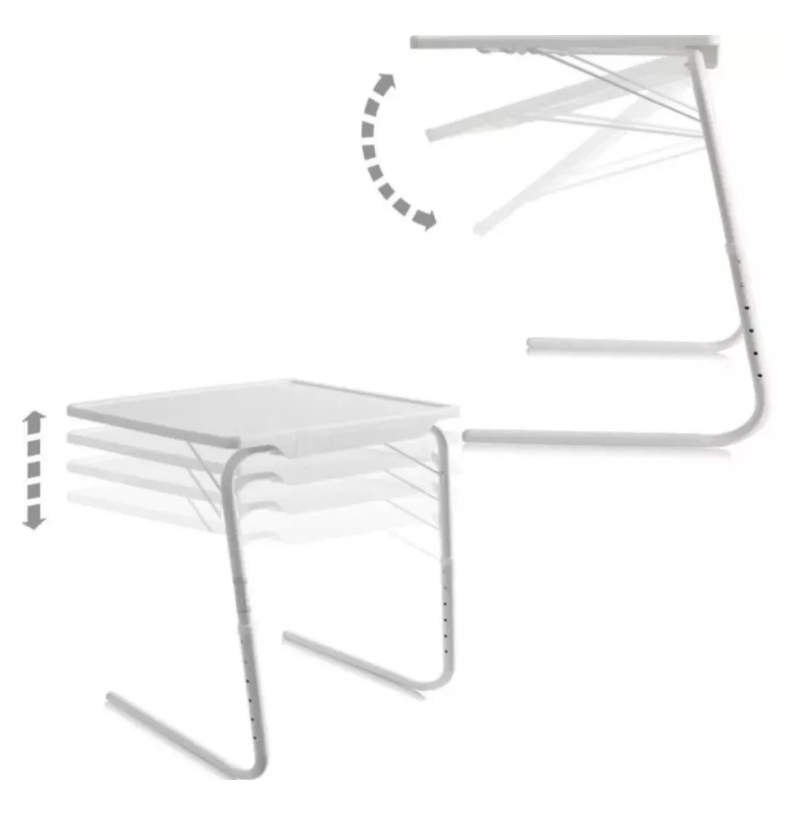 Mesa Plegable Portatil Table Mate TV Ajustable a 6 Alturas con Porta Vaso