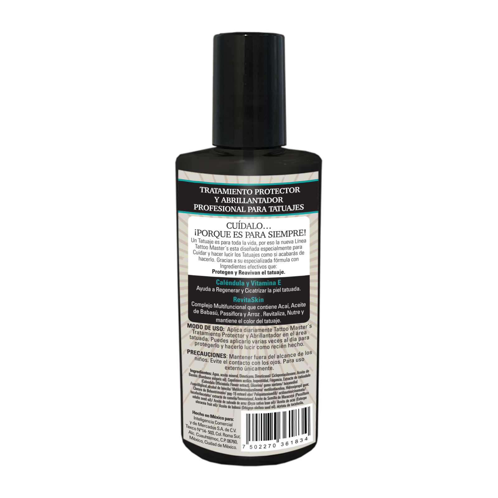 Tattoo master´s protector-abrillanta p/tatuaje 125ml c/u - 3 piezas
