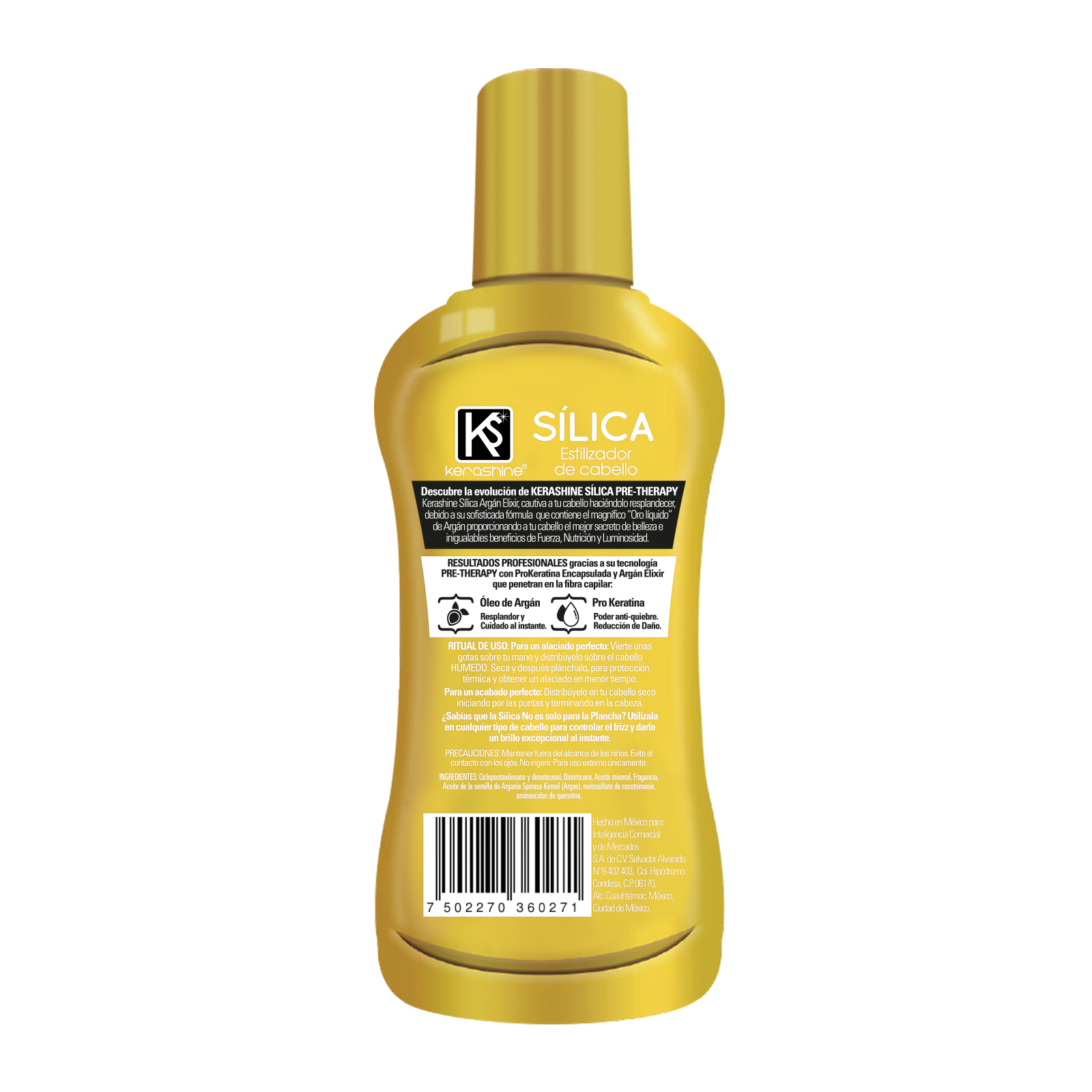 Kerashine sílica en gotas de seda de argan 120 ml c/u - 2 piezas