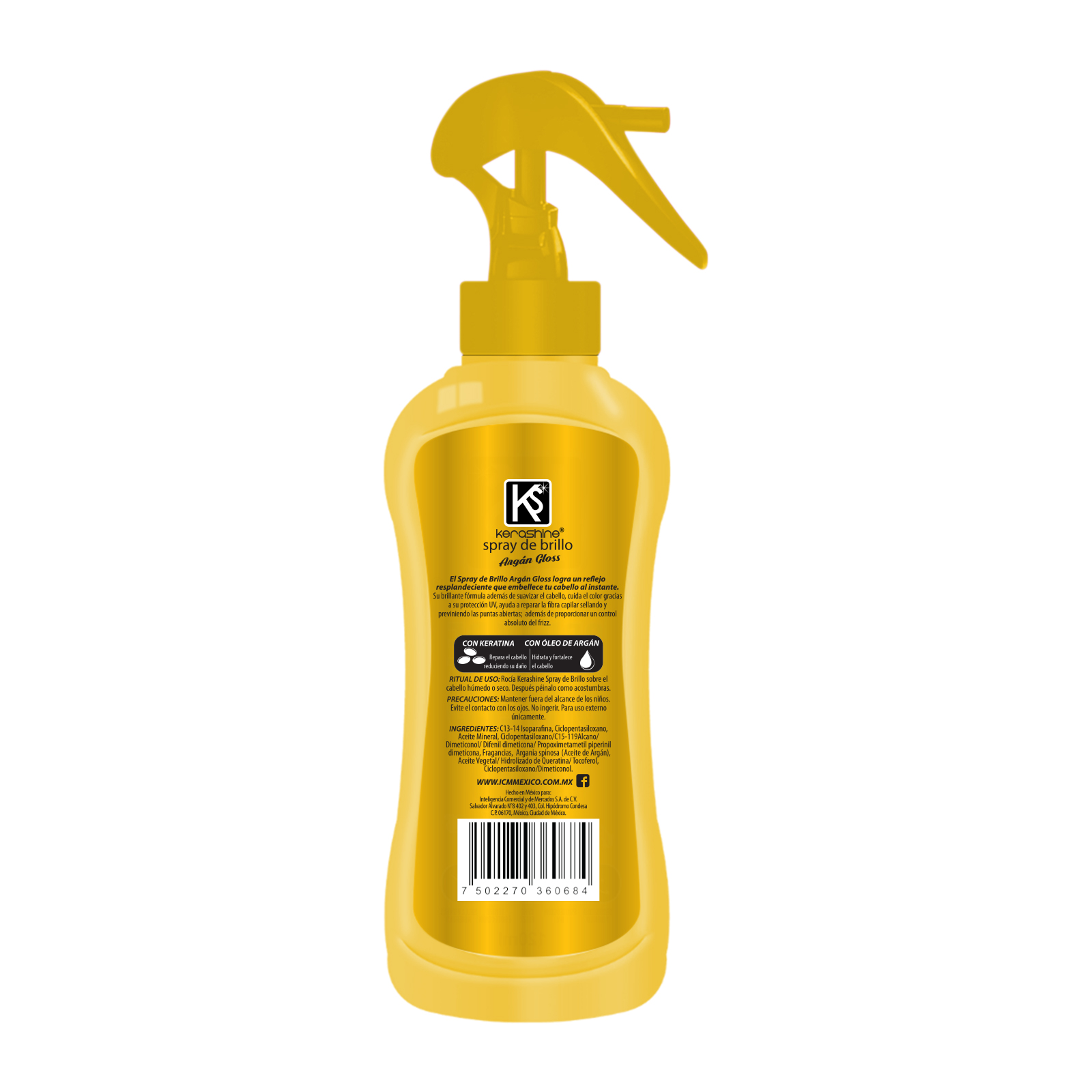 Kerashine sílica de brillo uva y argan gloss 120ml c/u - 2 piezas