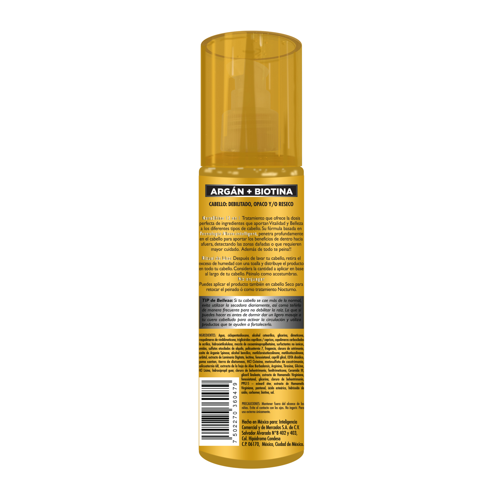 Kerashine tratamiento capilar 13 Beneficios argan+biotina 180ml c/u - 3 piezas