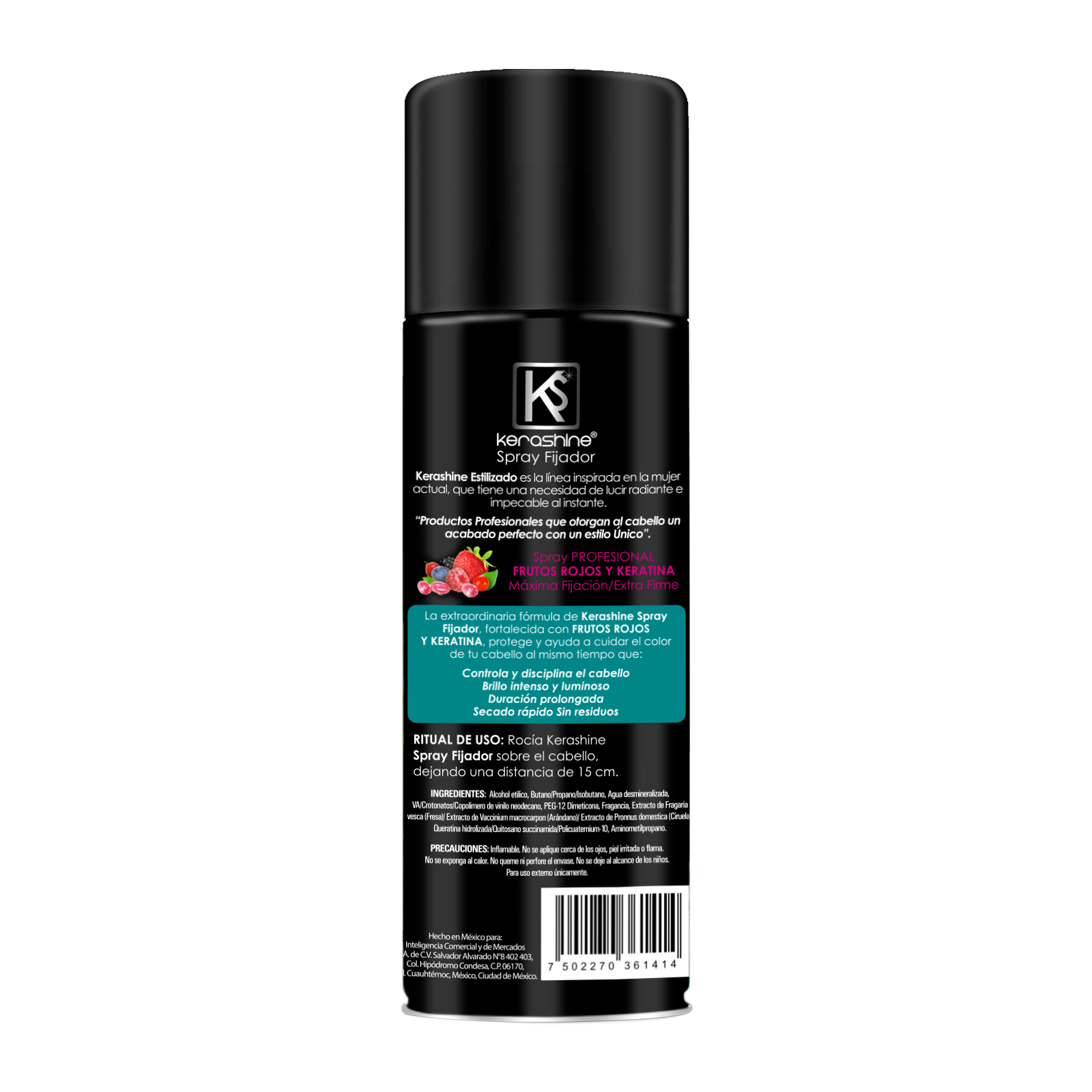 Kerashine hairspray frutos rojos+keratin 320 ml c/u - 2 piezas