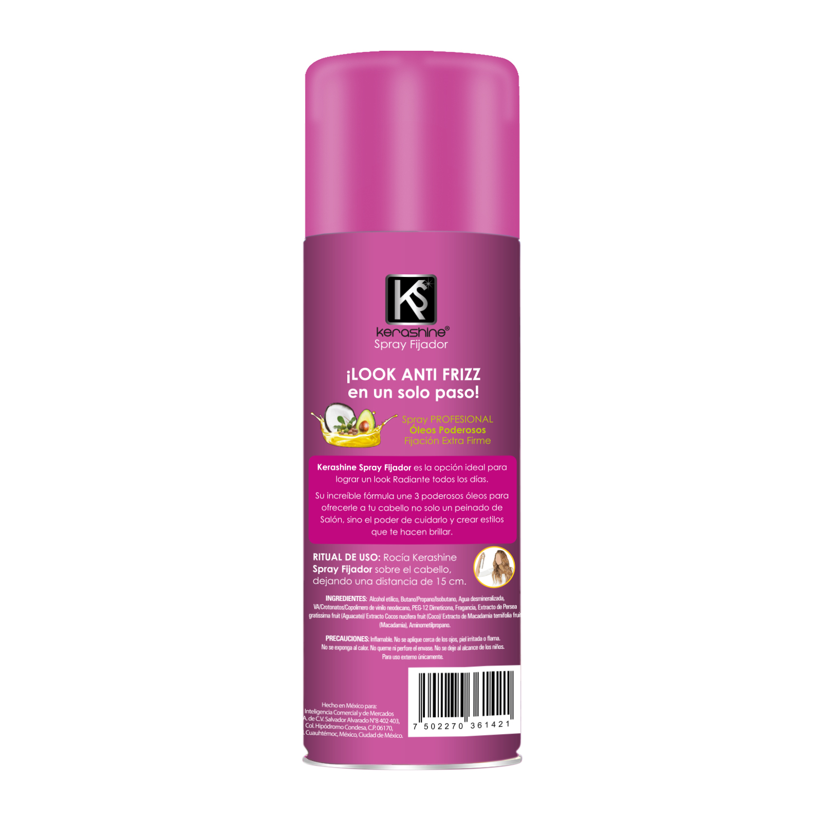 Kerashine hair spray óleos poderosos anti frizz 320 ml c/u - 2 piezas