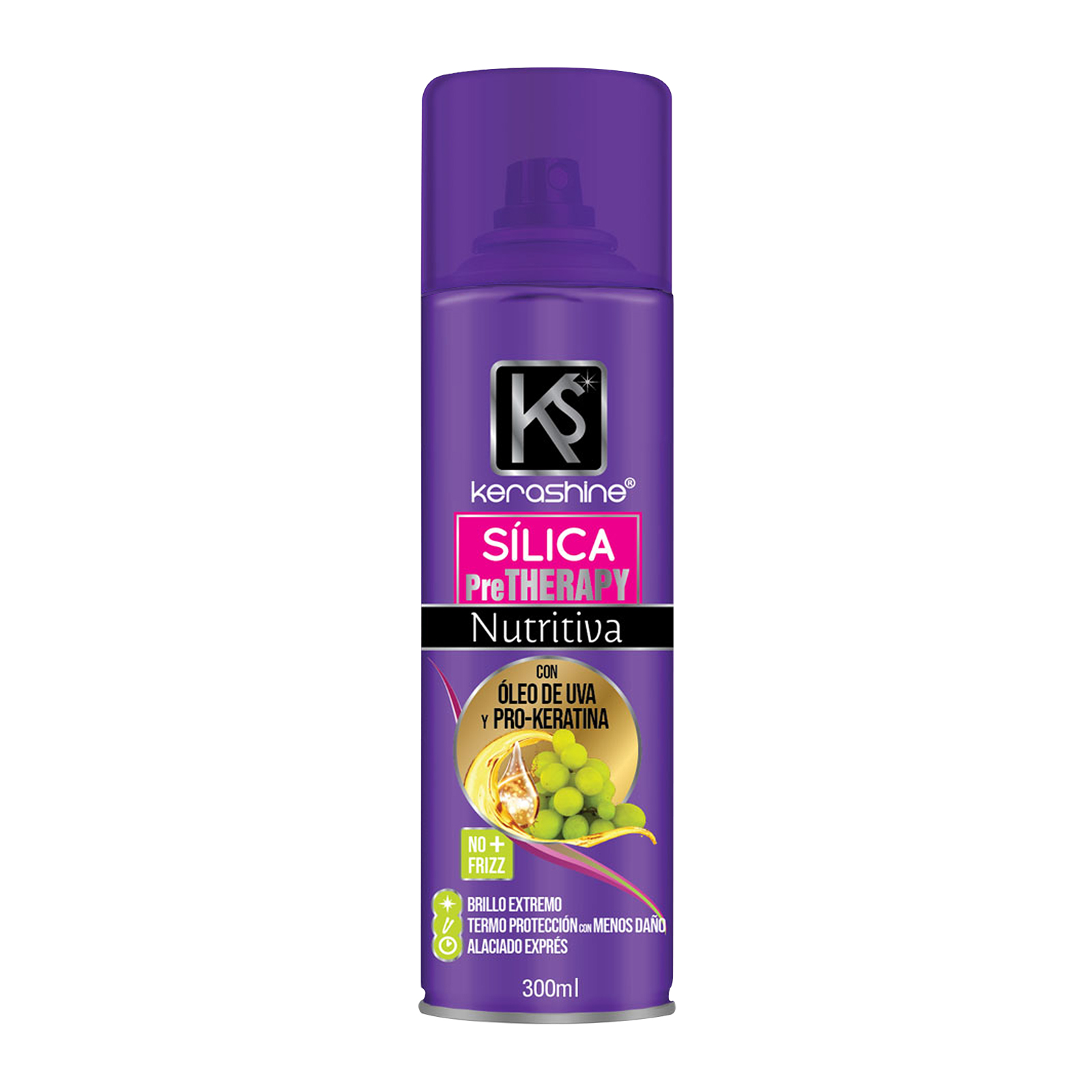 Kerashine sílica spray uva 300 ml c/u termo protector - 2 piezas