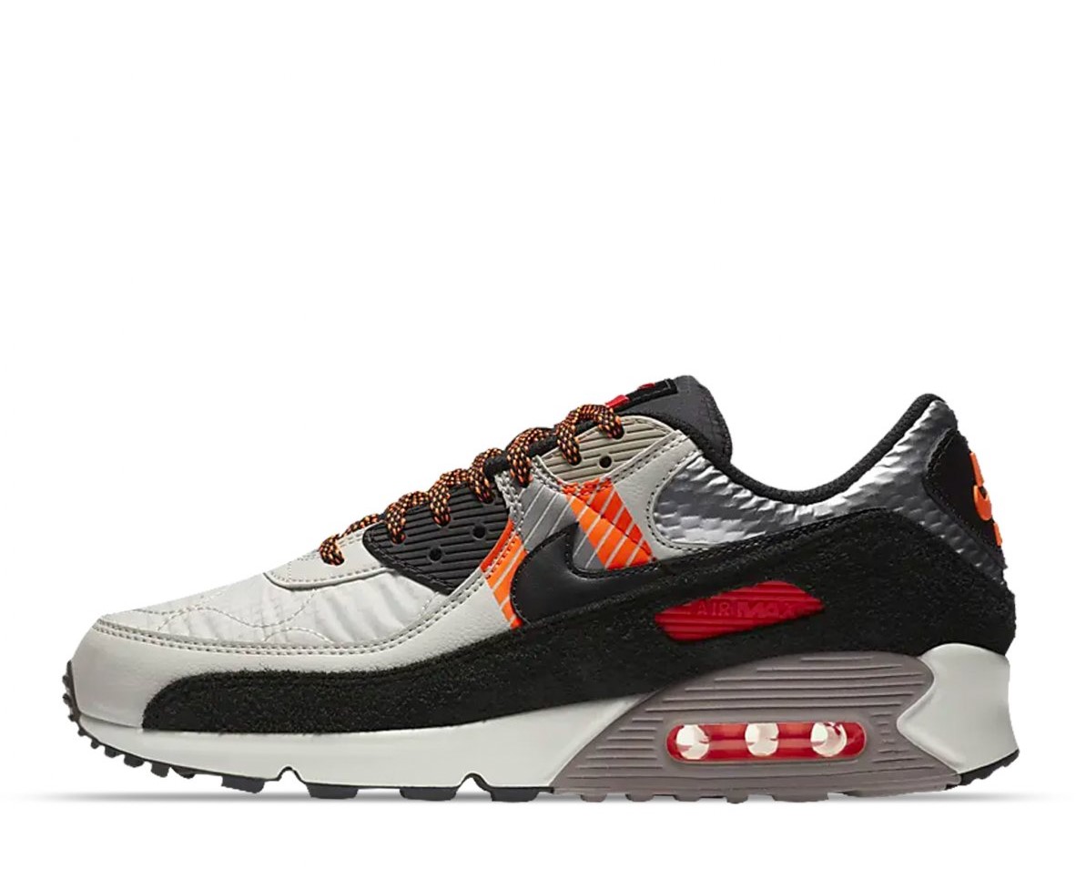 TENIS NIKE AIR MAX 90 X 3M NEGRO, BLANCO, NARANJA (CZ2975-001) JG