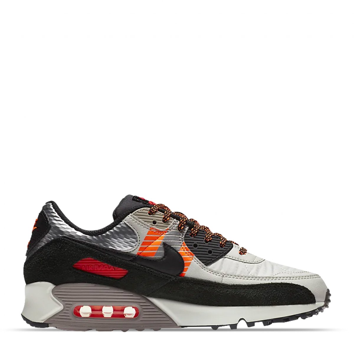 TENIS NIKE AIR MAX 90 X 3M NEGRO, BLANCO, NARANJA (CZ2975-001) JG