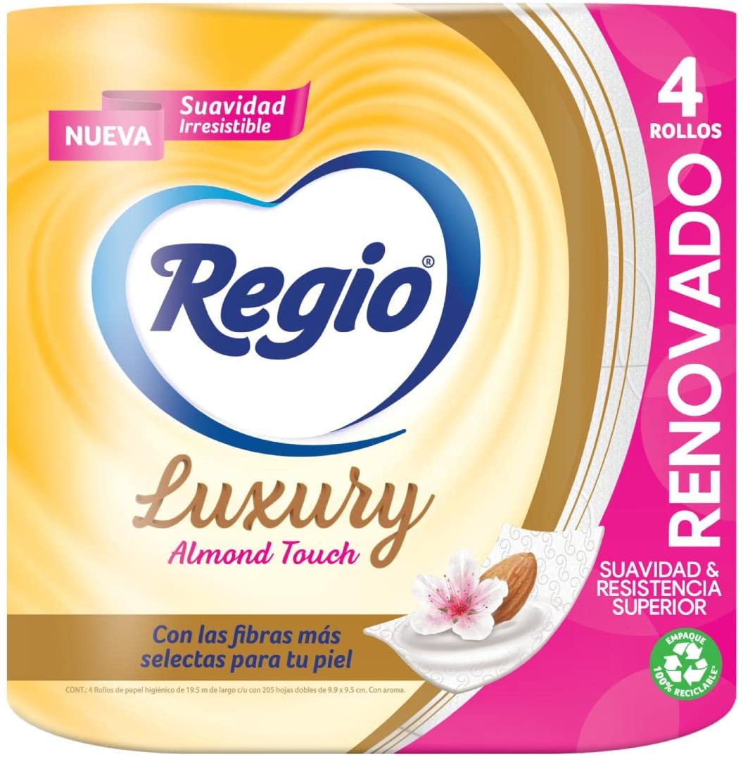 Regio Papel Higiénico Luxury Almond Touch; 4 Rollos